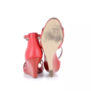 Compensées Hermès Cuir Rouge