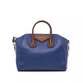 Sac Cabas Antigona Givenchy Cuir lisse Marine