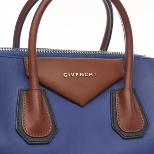 Sac Cabas Antigona Givenchy Cuir lisse Marine