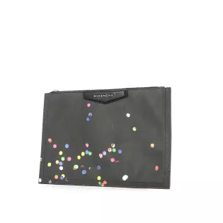 Pochettes Givenchy Confettis Cuir Noir
