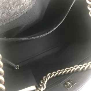 Sac Cabas Chanel Cuir Bleu marine