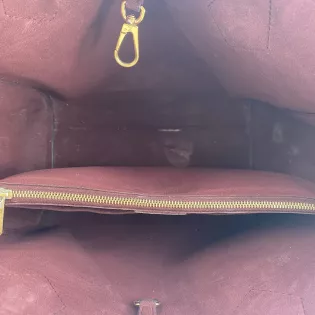 Sac Cabas Kimono Louis Vuitton Toile enduite Bordeaux et Marron