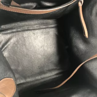 Sac à main Trapèze Céline Cuir effet daim  Marron