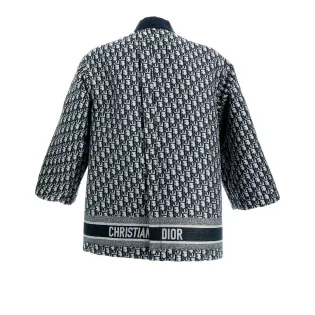 Veste T.36 Dior Réversible Oblique Coton Bleu marine