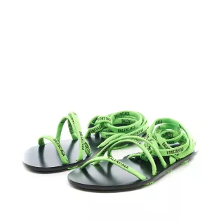 Sandales 39 Balenciaga Tissu technique Vert
