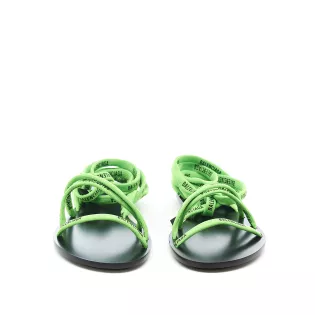 Sandales 39 Balenciaga Tissu technique Vert