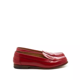 Mocassins 39,5 Hermès Cuir Rouge