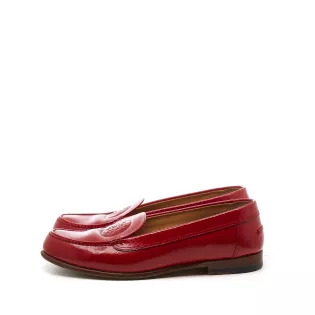 Mocassins 39,5 Hermès Cuir Rouge