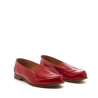 Mocassins 39,5 Hermès Cuir Rouge