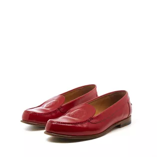 Mocassins 39,5 Hermès Cuir Rouge