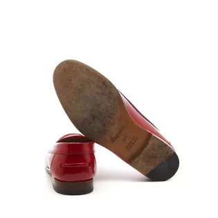 Mocassins 39,5 Hermès Cuir Rouge