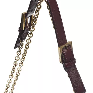 Sac porté épaule Vintage Fendi Cuir Bordeaux