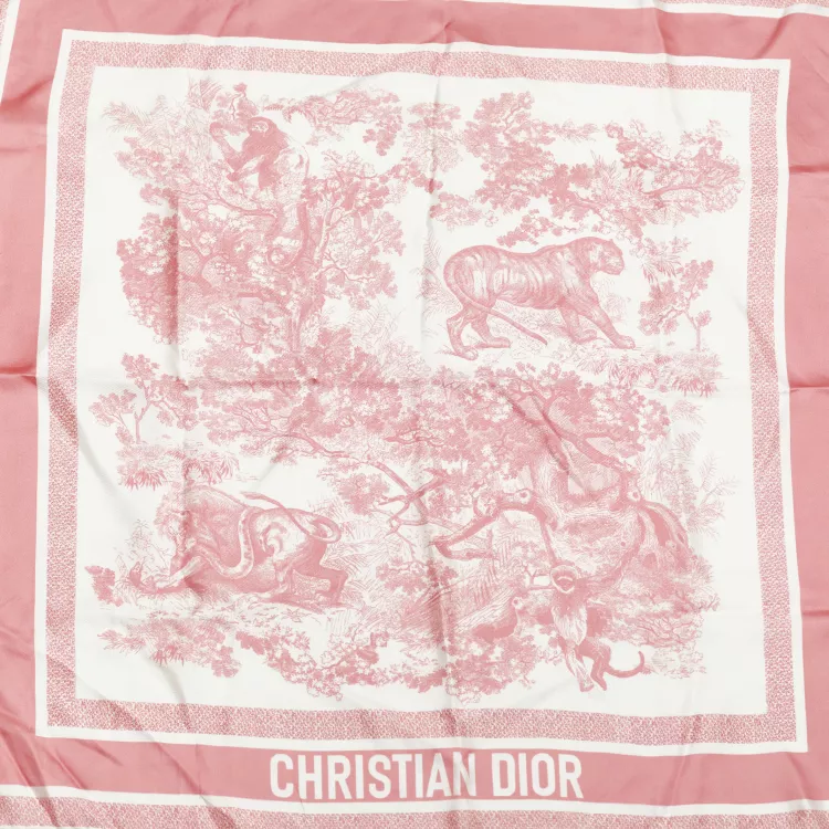 Carré de soie Dior rose