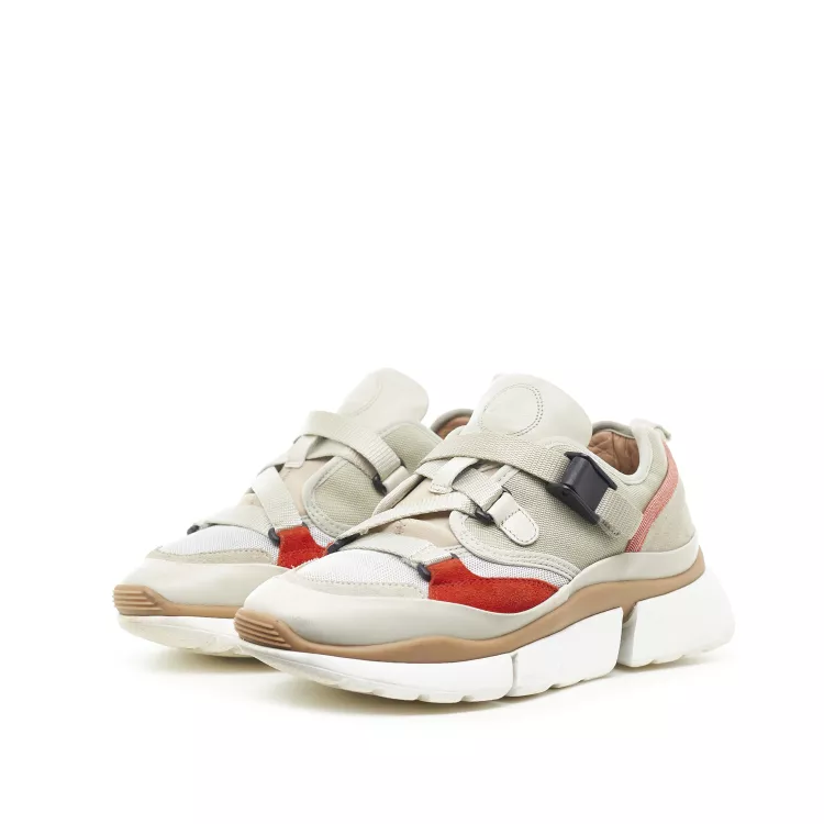 Sneakers 38 Chloé Tissu technique Beige