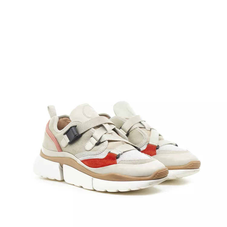 Sneakers 38 Chloé Tissu technique Beige