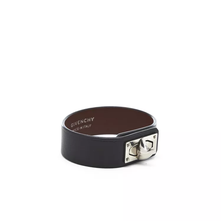 Bracelet Givenchy Cuir lisse Noir