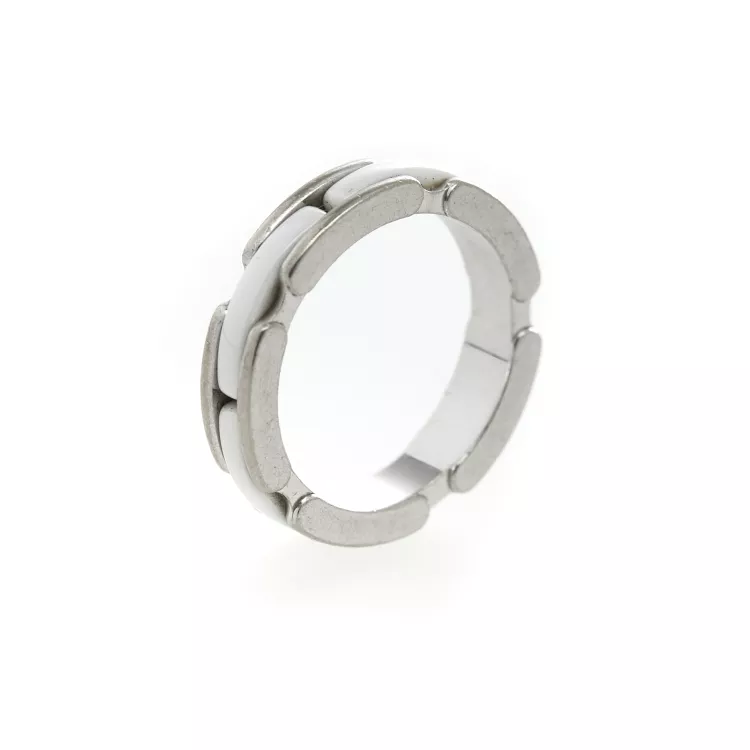 Bague 50 Chanel Or Blanc