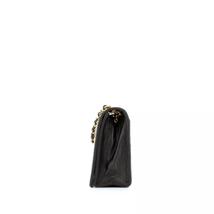 Sac porté épaule Vintage Chanel Cuir Noir
