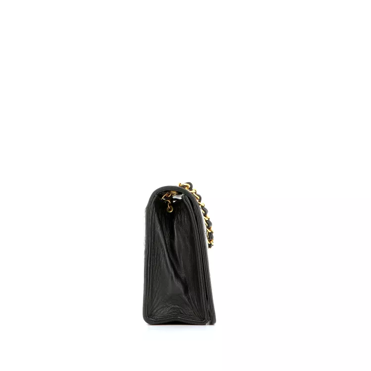 Sac porté épaule Vintage Chanel Cuir Noir