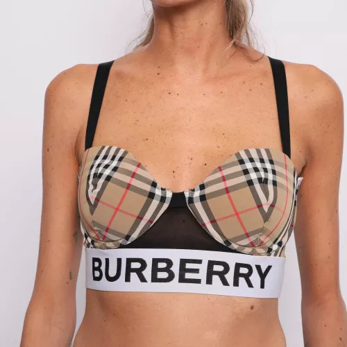 Haut de maillot de bain M Burberry Beige Imprimé Check