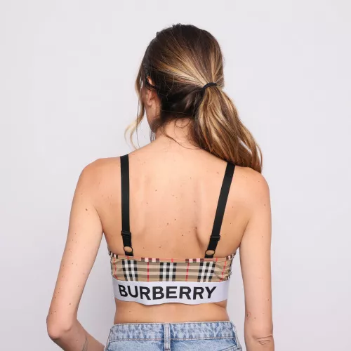 Haut de maillot de bain M Burberry Beige Imprimé Check