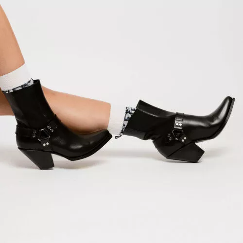 Bottines 38 Celine Cuir Noir