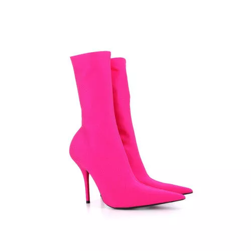 Knife Boots 39 Balenciaga Elasthane Fuchsia