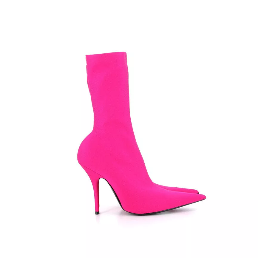 ショートブーツ・ブーティ BALENCIAGA Lilac velvet Knife ankle boots Balenciaga - Knife Spandex Sock Boots | Story + Rain