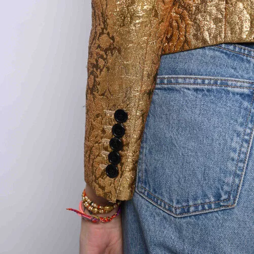 Jacket S.34 Saint Laurent Fabric and gold Lurex