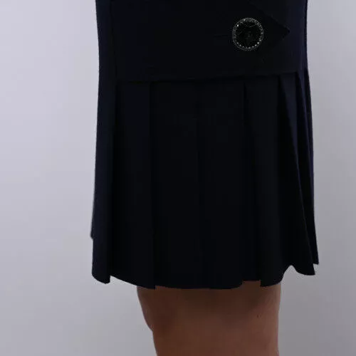 Skirt S.34 Chanel Wool and Cashmere Navy blue