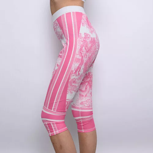 Legging S.36 Dior Cotton Printed Pink and White